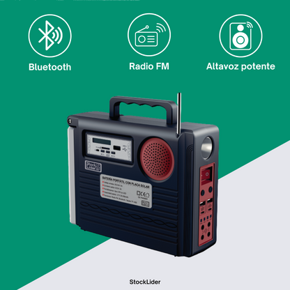 Batería portátil con placa solar