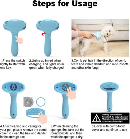 Cepillo Eléctrico Quitapelos para Mascotas